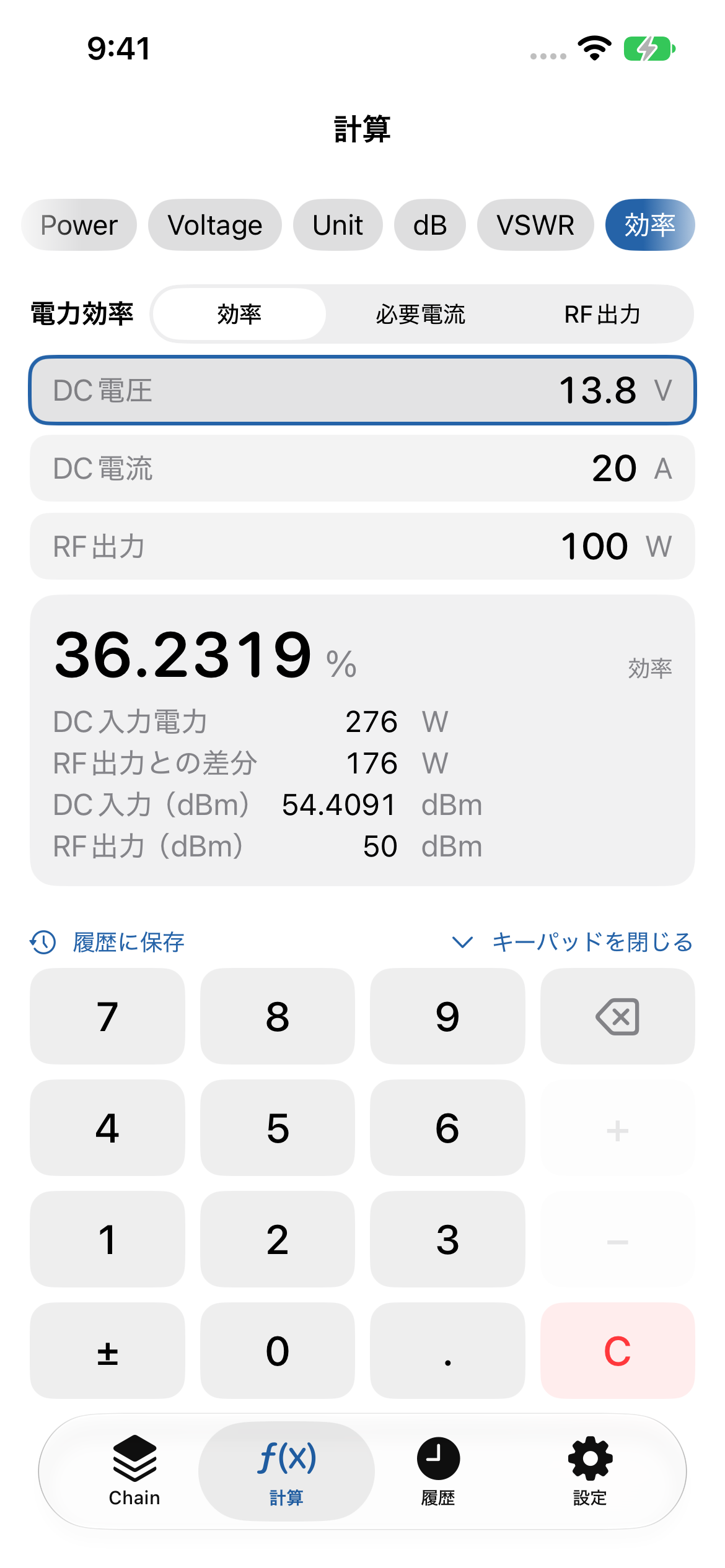 電力効率(効率)
